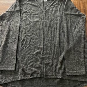 Cozy Gray Oversized Loungewear Top